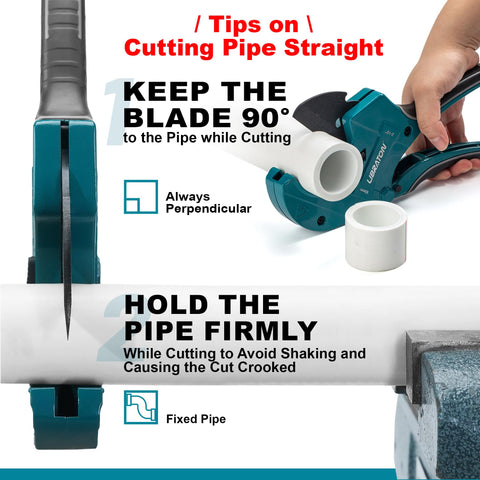 LIBRATON PVC cutter handles diverse materials like PVC, CPVC, PEX, and more.