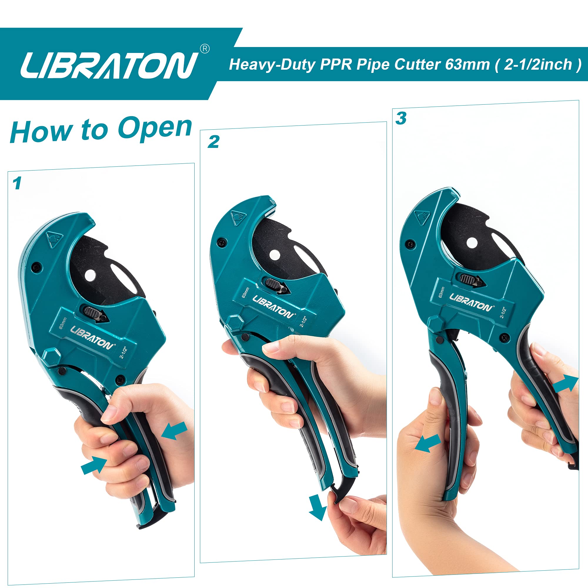 LIBRATON PVC pipe cutter fast cuts in seconds