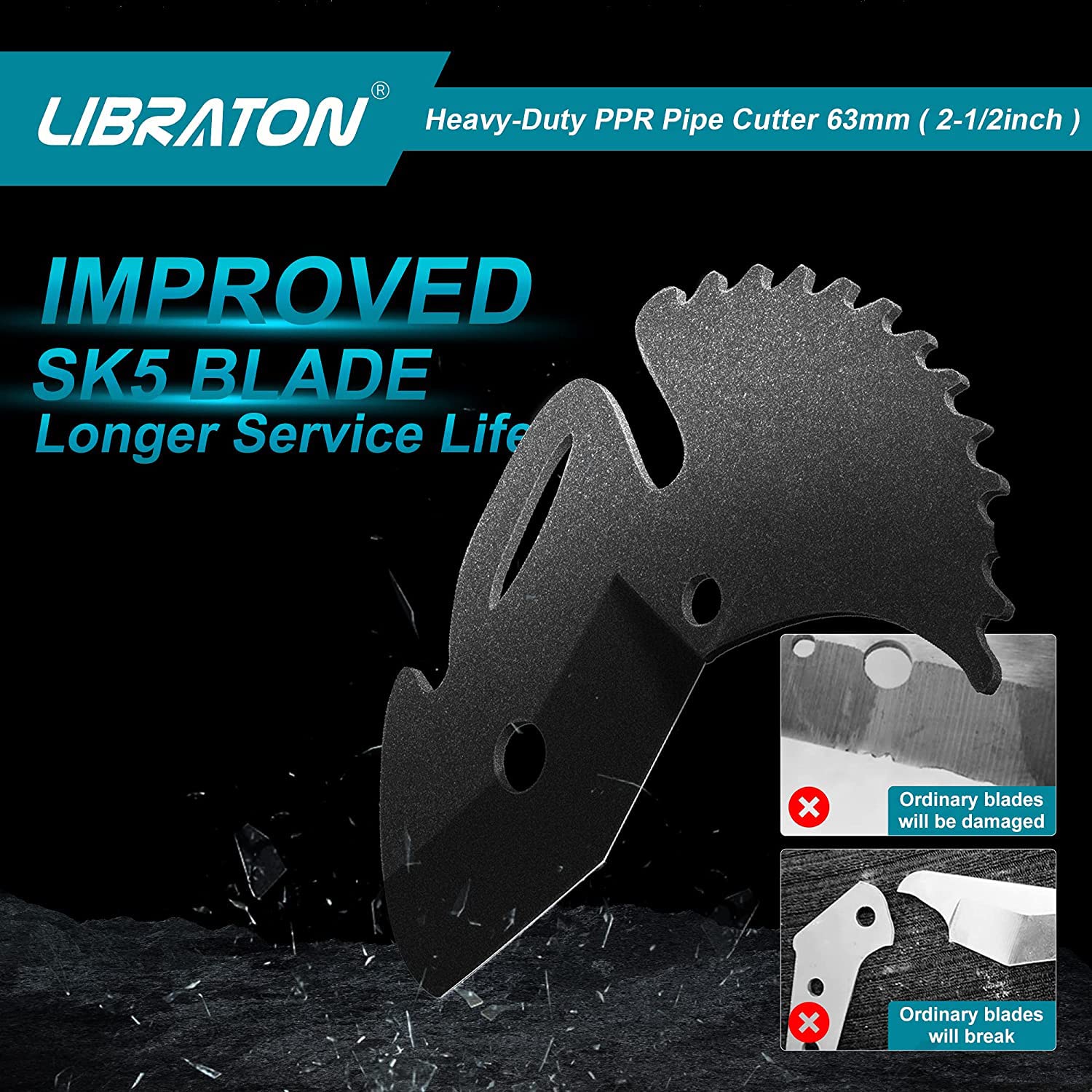 LIBRATON PVC pipe cutter ratchet design enables one-handed operation