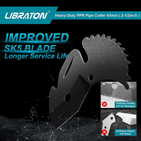LIBRATON PVC pipe cutter ratchet design enables one-handed operation