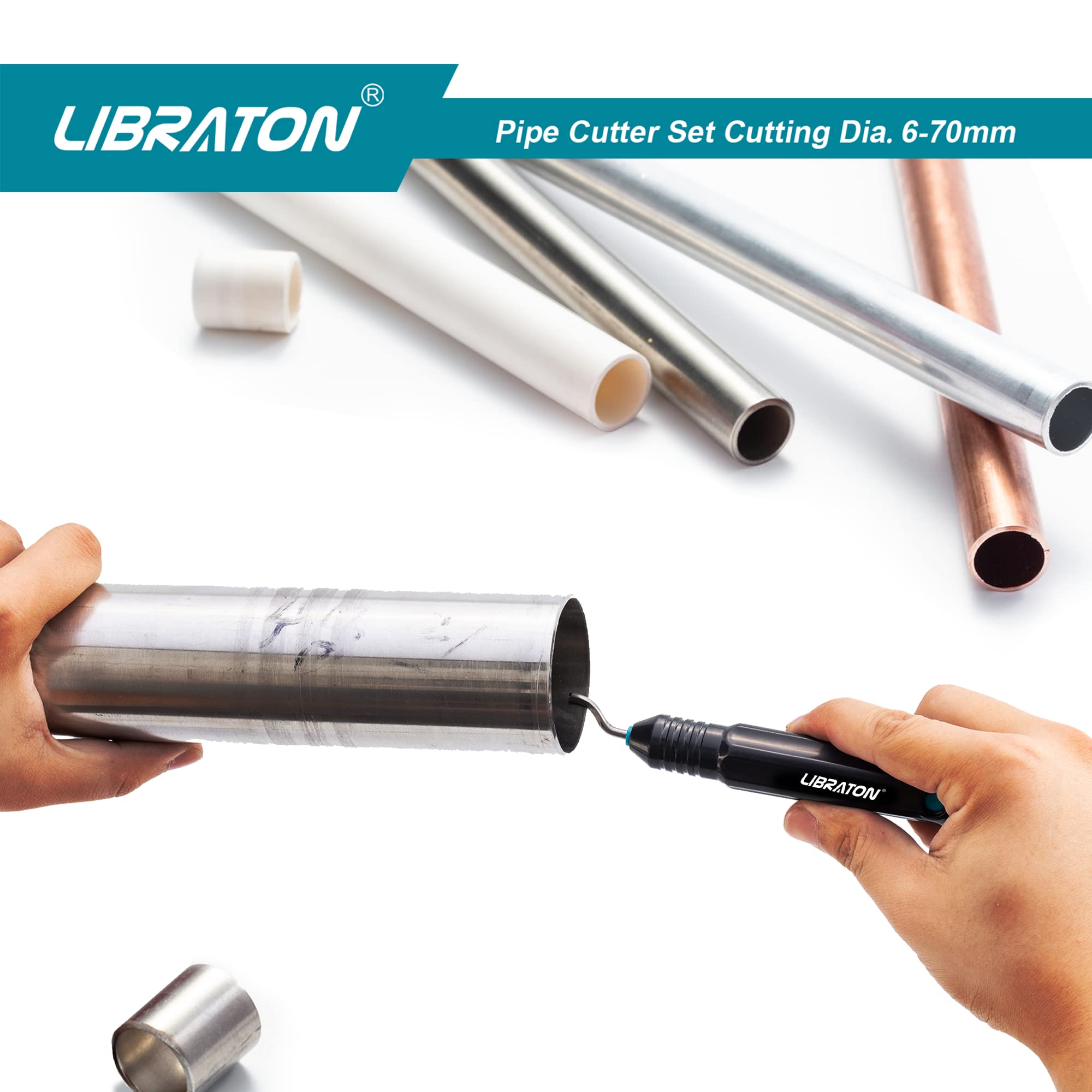 Libraton quick-reaming-with-deburring-tool for clean inner edges
