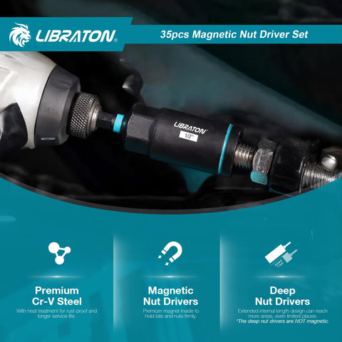 LIBRATON 6-inch quick-release bit extension keeps bits within reach