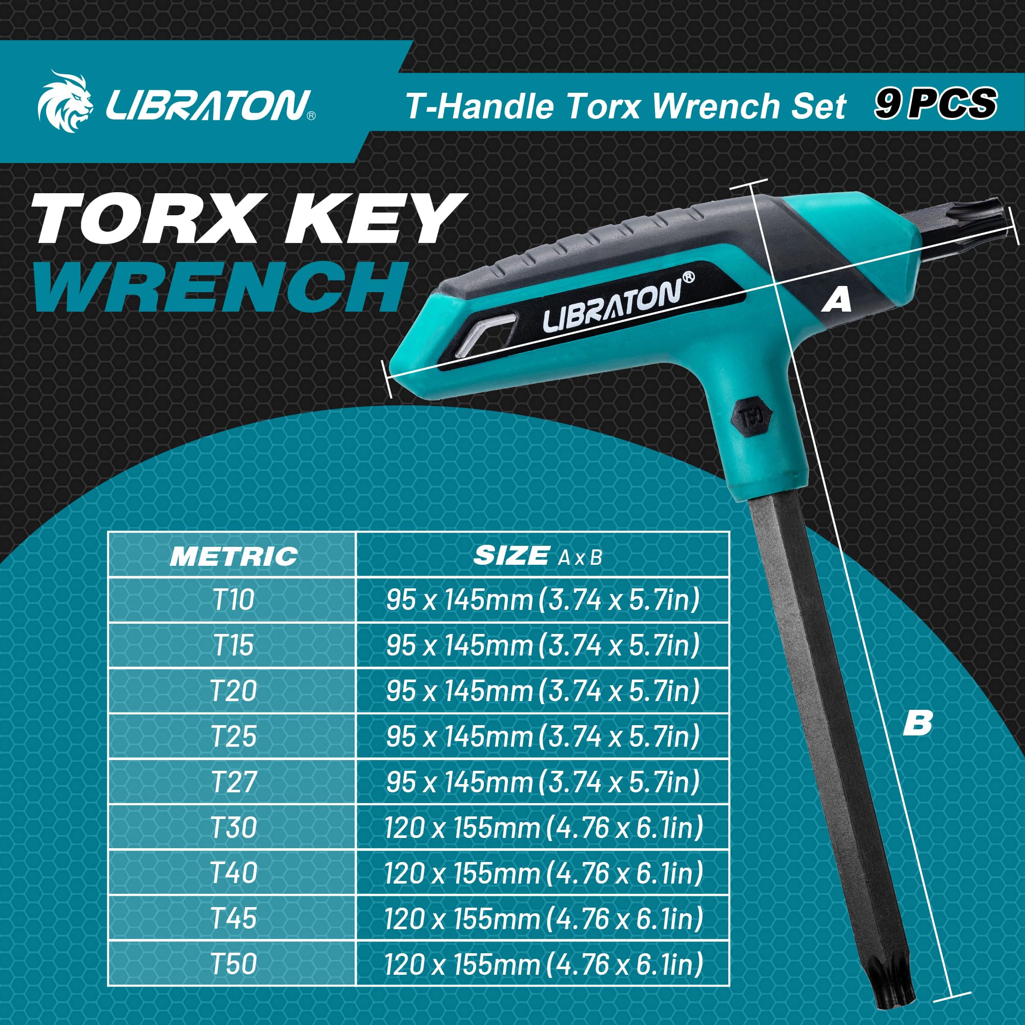 LIBRATON dual-ends design enables deep and shallow screw access.