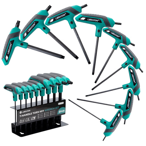 LIBRATON T-Handle Torx set front view for versatile home and auto repairs.