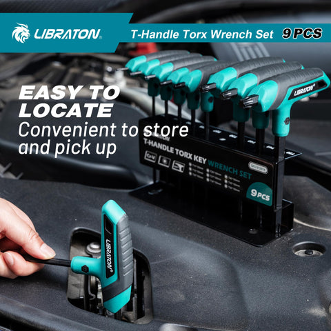 LIBRATON storage rack keeps torx keys organized and easy to reach during repairs.