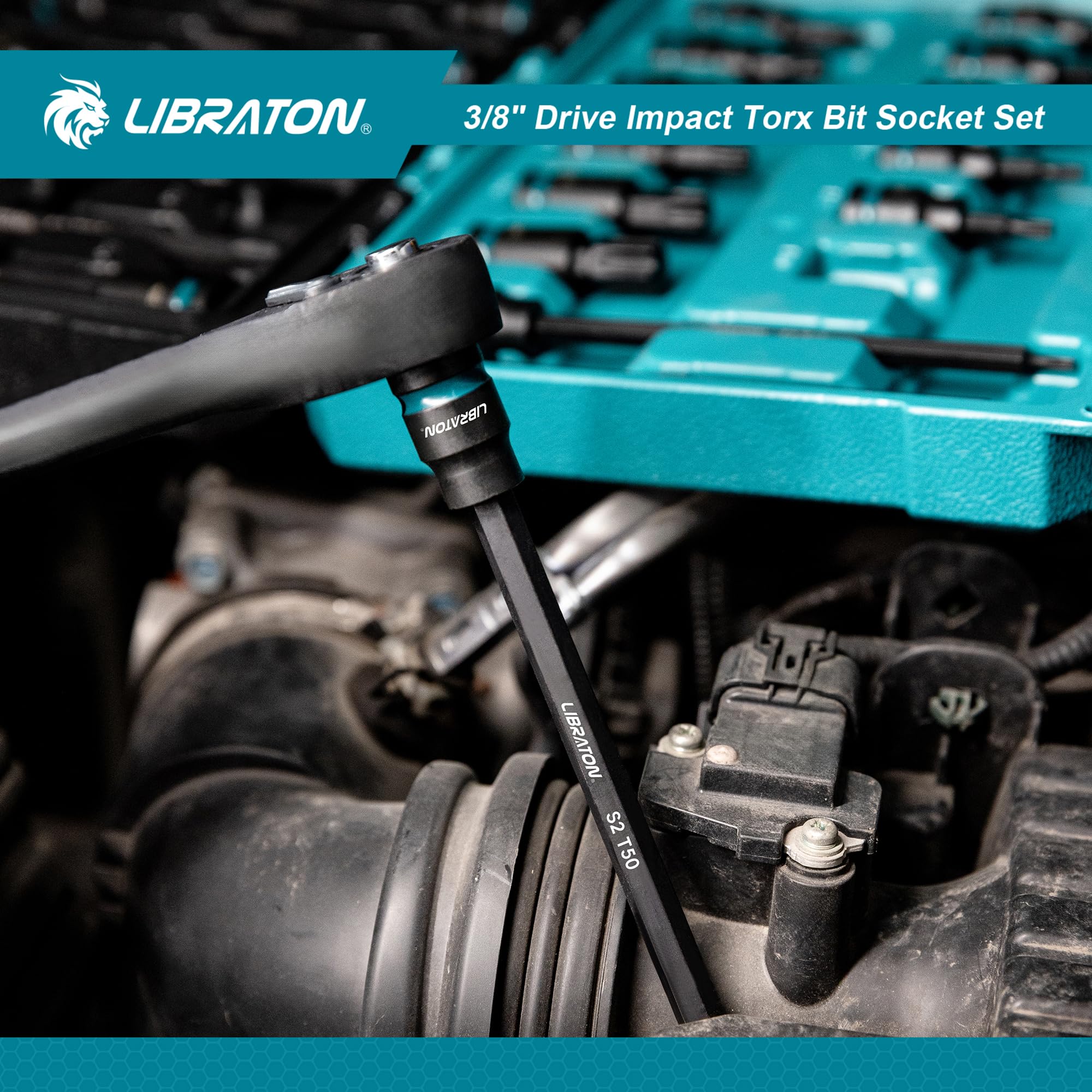 LIBRATON T10-T60 torx bit range covering common fasteners.