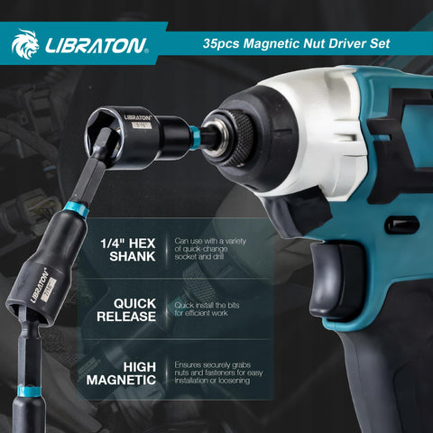 LIBRATON 12 mm wing nut driver for quick, secure fittings