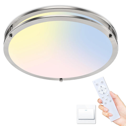 libtit 16-inch flush mount light with slim profile for modern kitchens