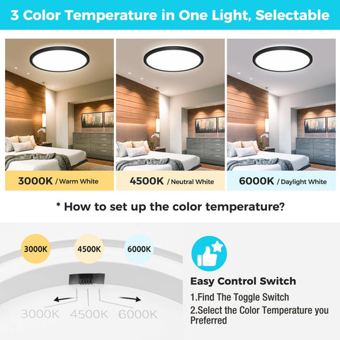 libtit 3-color temperature selector on fixture, versatile lighting for any room