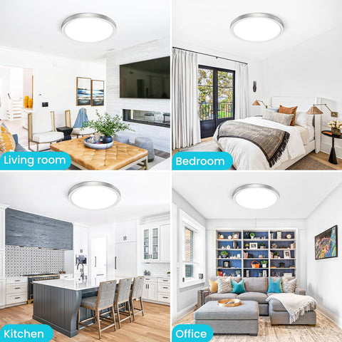 Flicker-free lighting with CRI over 85 preserves natural colors in everyday tasks.
