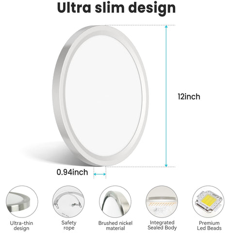 libtit flicker-free LED ceiling light with CRI over 85 preserves true colors