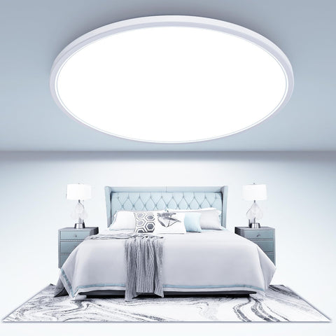 Libtit large LED ceiling light with a 16.5-inch diameter provides broad room coverage.