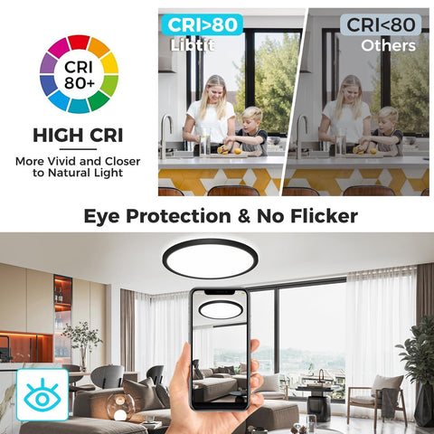 libtit ultra-slim ceiling light installation in three simple steps