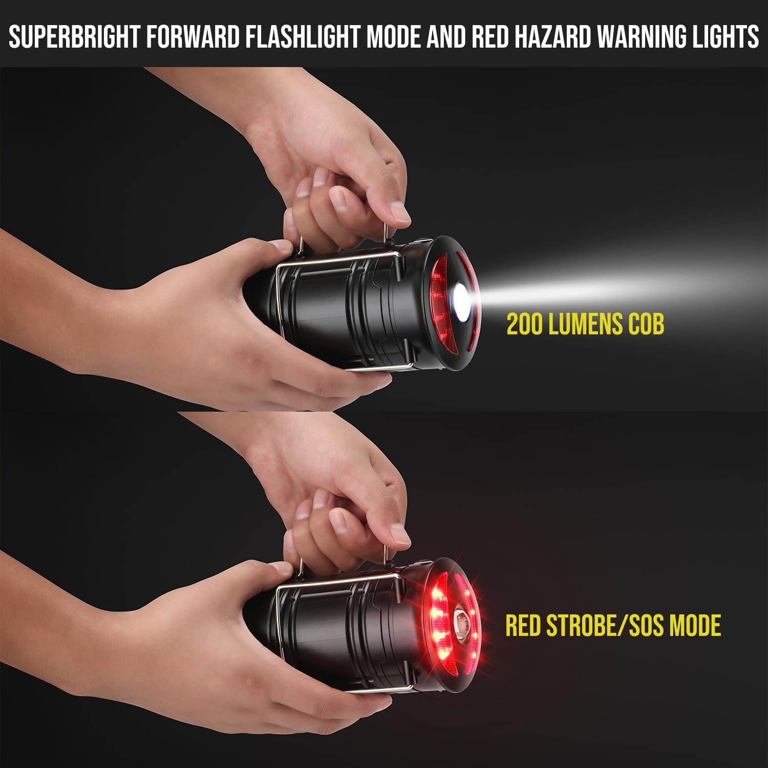 Lichamp 2Pack red SOS light for emergency signaling at night.