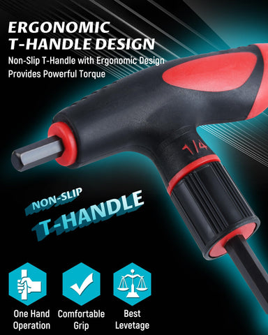 Lichamp 3-32 inch Allen wrench for tight spots with steady leverage