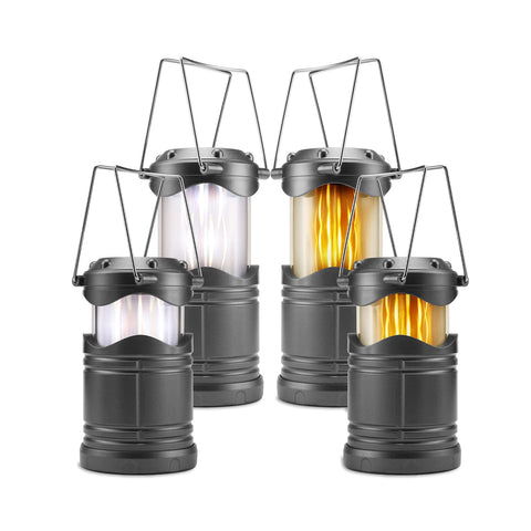 Lichamp 4 Pack LED camping lanterns illuminate tents with 360° coverage for safe evenings