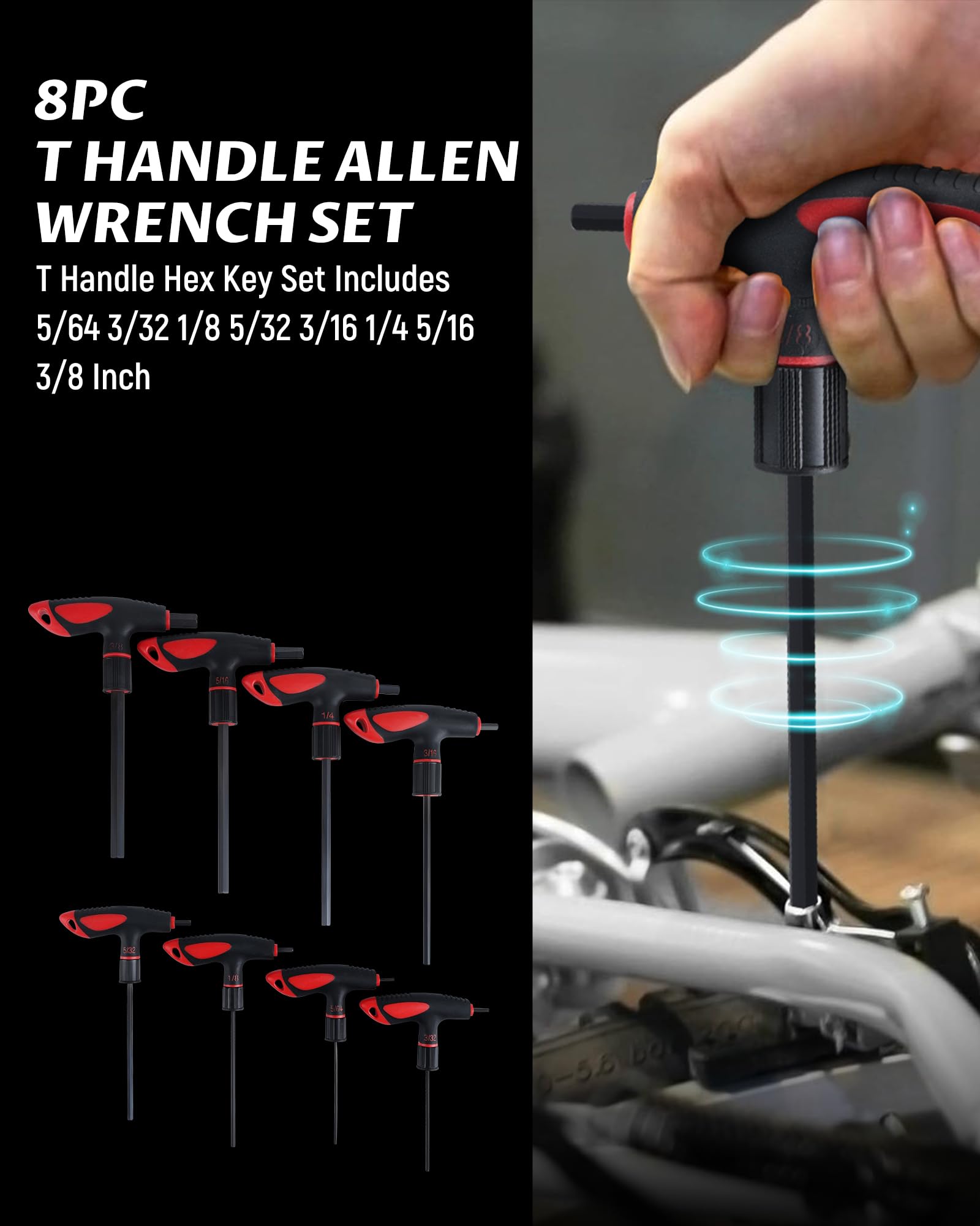 Lichamp 5-64 inch Allen wrench for small fasteners and precise control