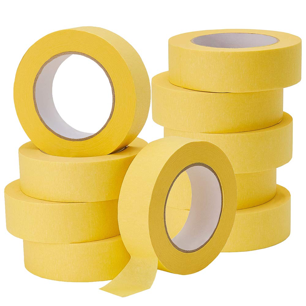 Lichamp automotive masking tape yellow roll ready for precise paint masking.
