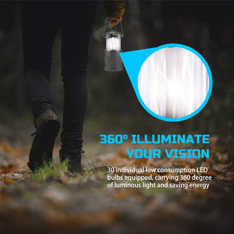 Lichamp backcountry lanterns provide 120 lumens of soft glow for night use