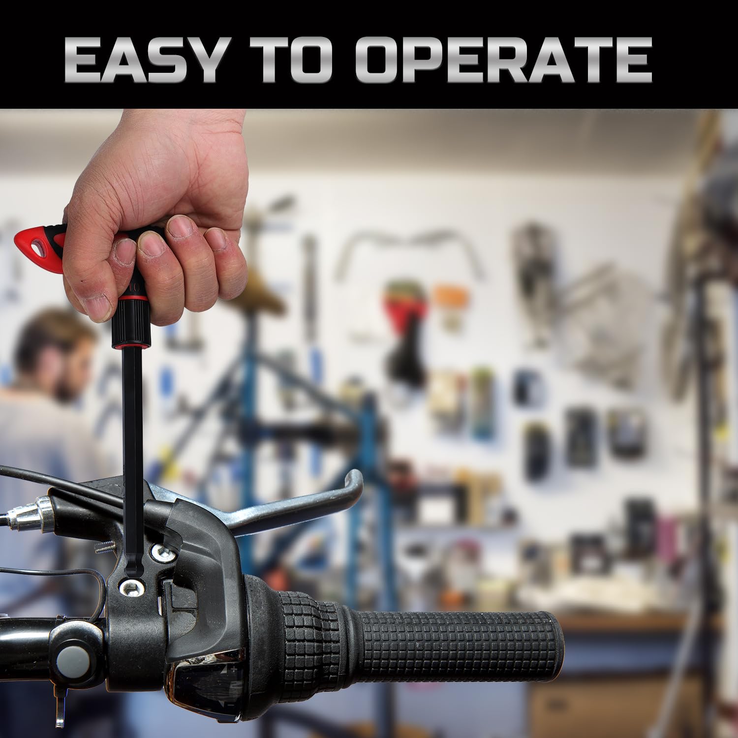 Lichamp ball head Allen wrench close-up shows easier access to recessed screws.