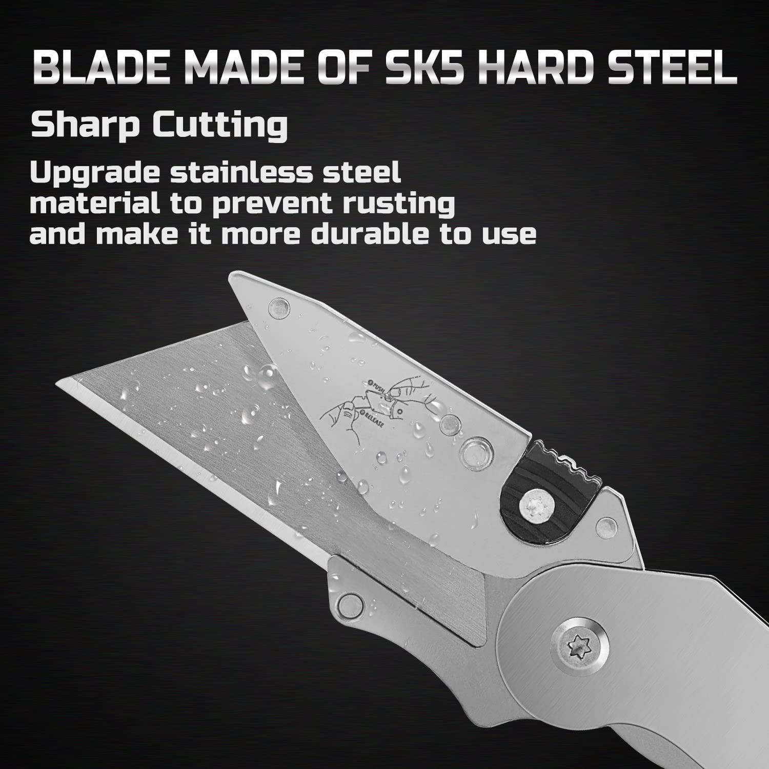 Lichamp belt clip attached on folding knife for secure carrying.