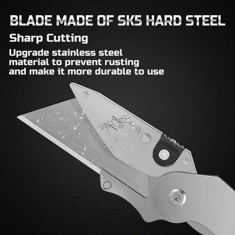 Lichamp belt clip attached on folding knife for secure carrying.