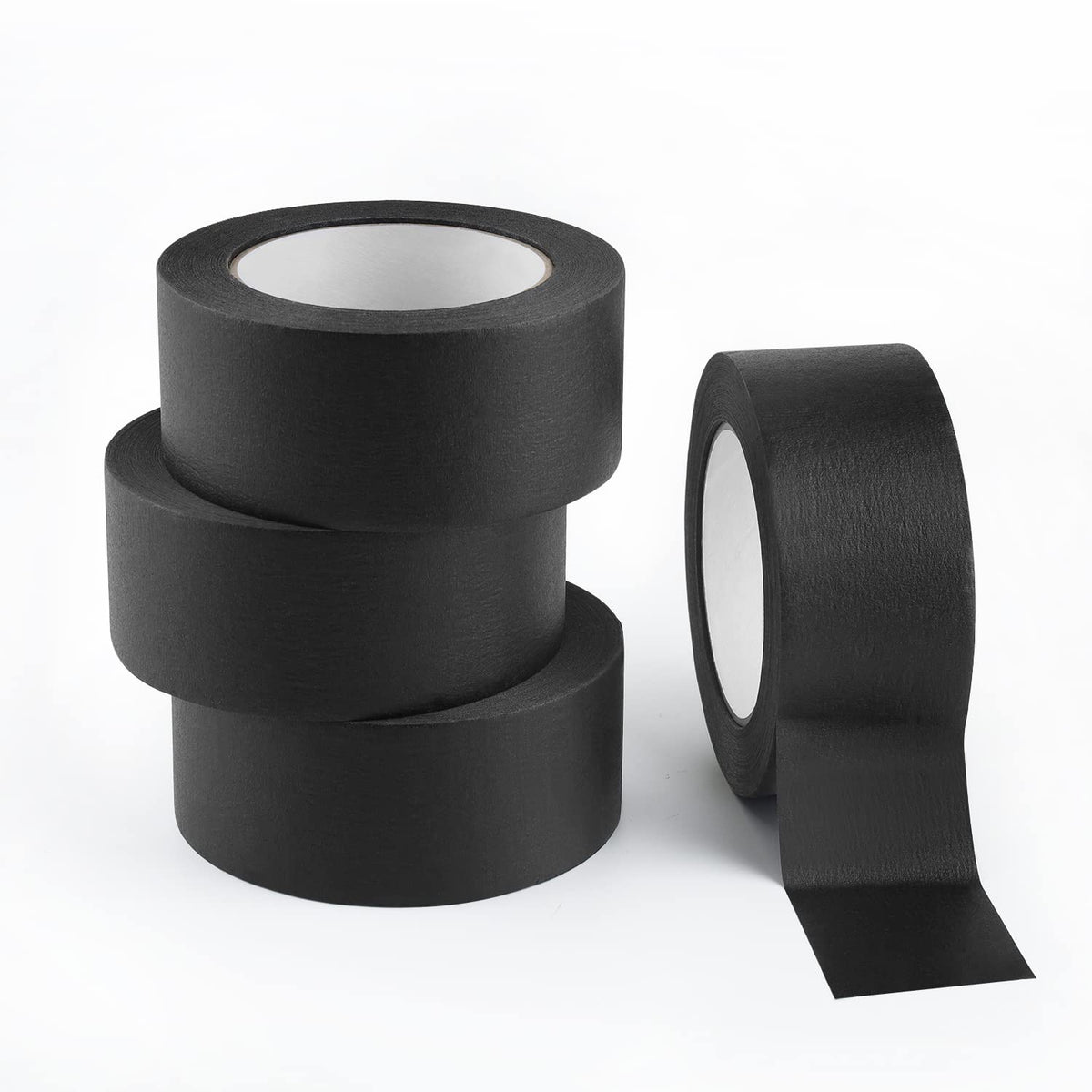 Lichamp black painter's tape 2in rolls for bulk projects with neat, clean lines