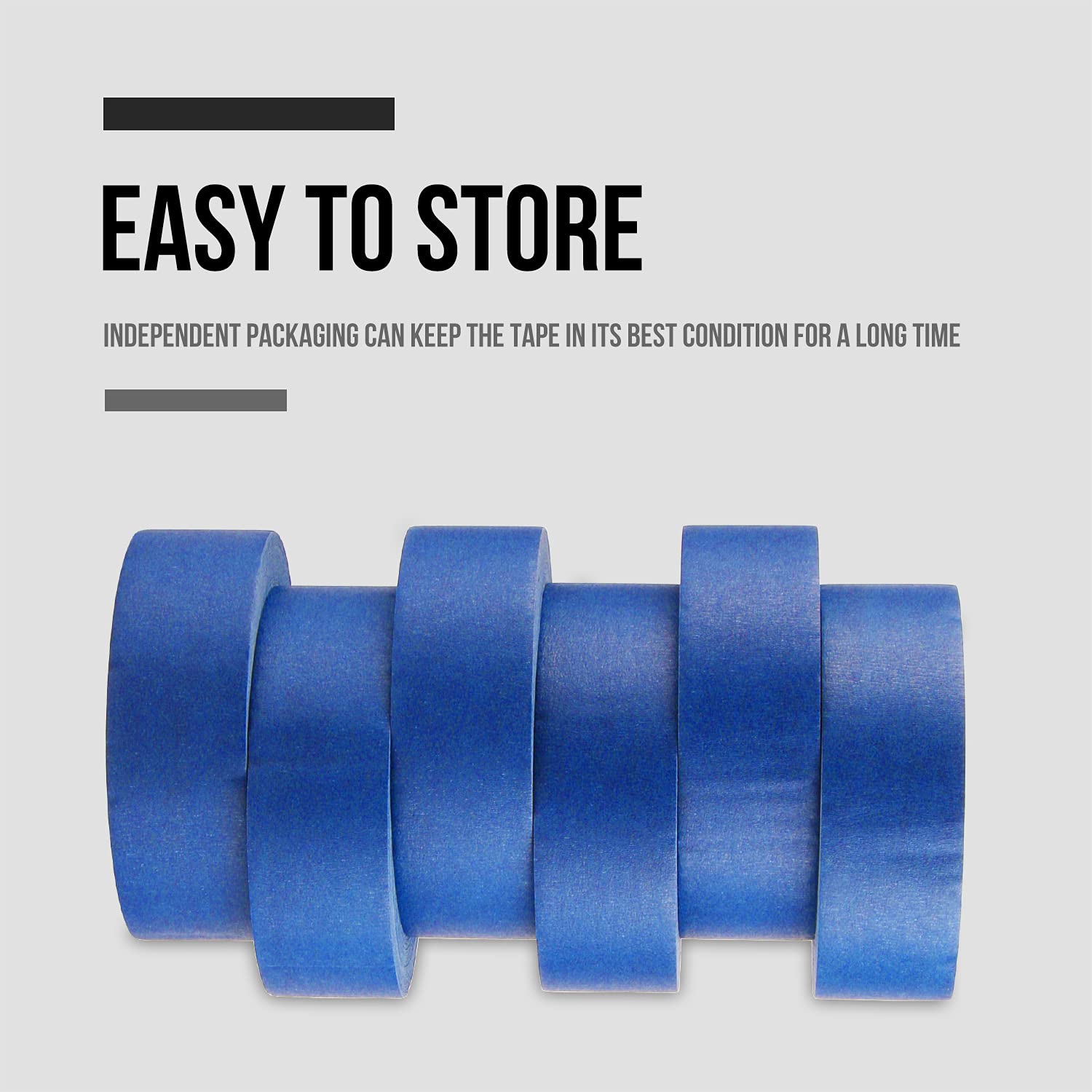 Lichamp blue all-around tape for indoor outdoor use.