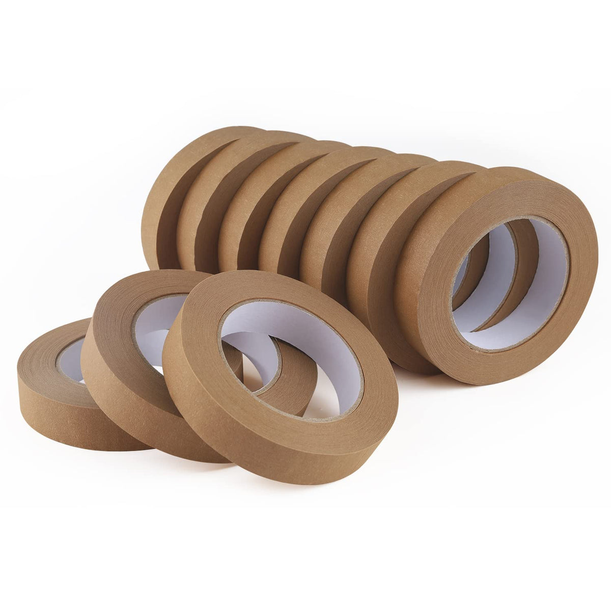 Lichamp brown painter's tape close-up shows strong adhesion on multiple surfaces