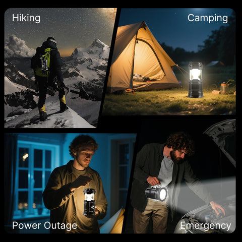 Lichamp emergency lantern with USB output to power small devices.