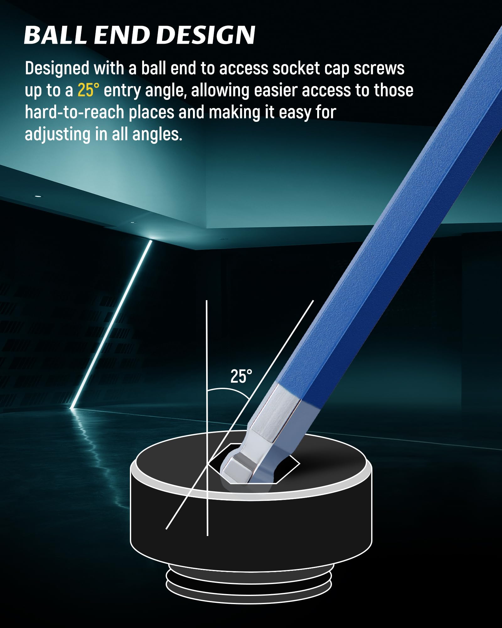 Lichamp extended-handle Allen wrench for extra leverage.