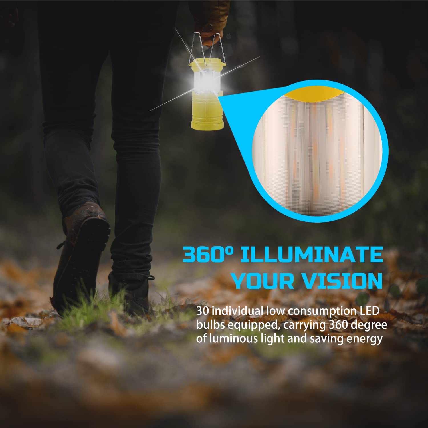Lichamp flame-style dual-mode yellow-white light adds ambience and visibility