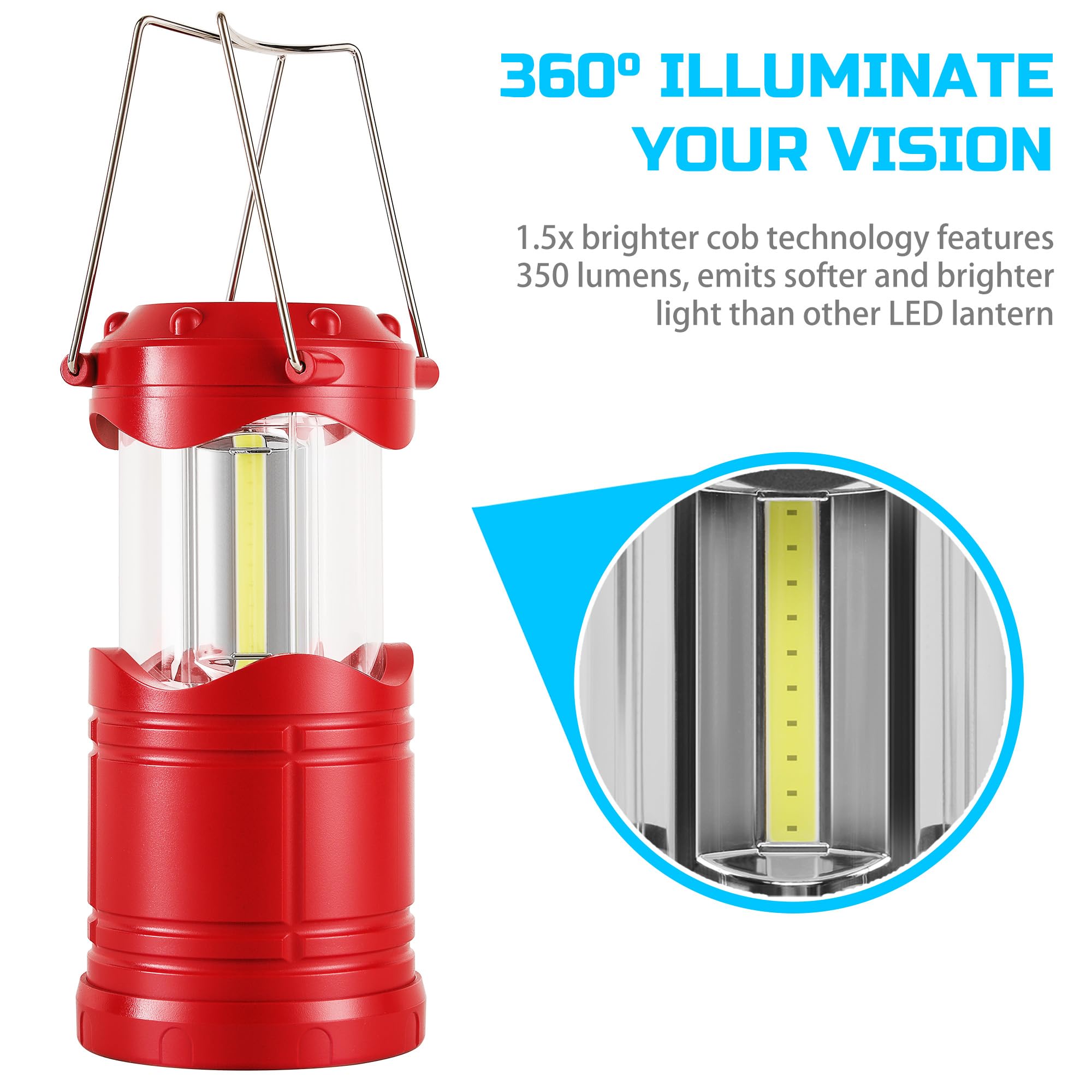 Lichamp lantern with foldable handles for easy hanging and transport
