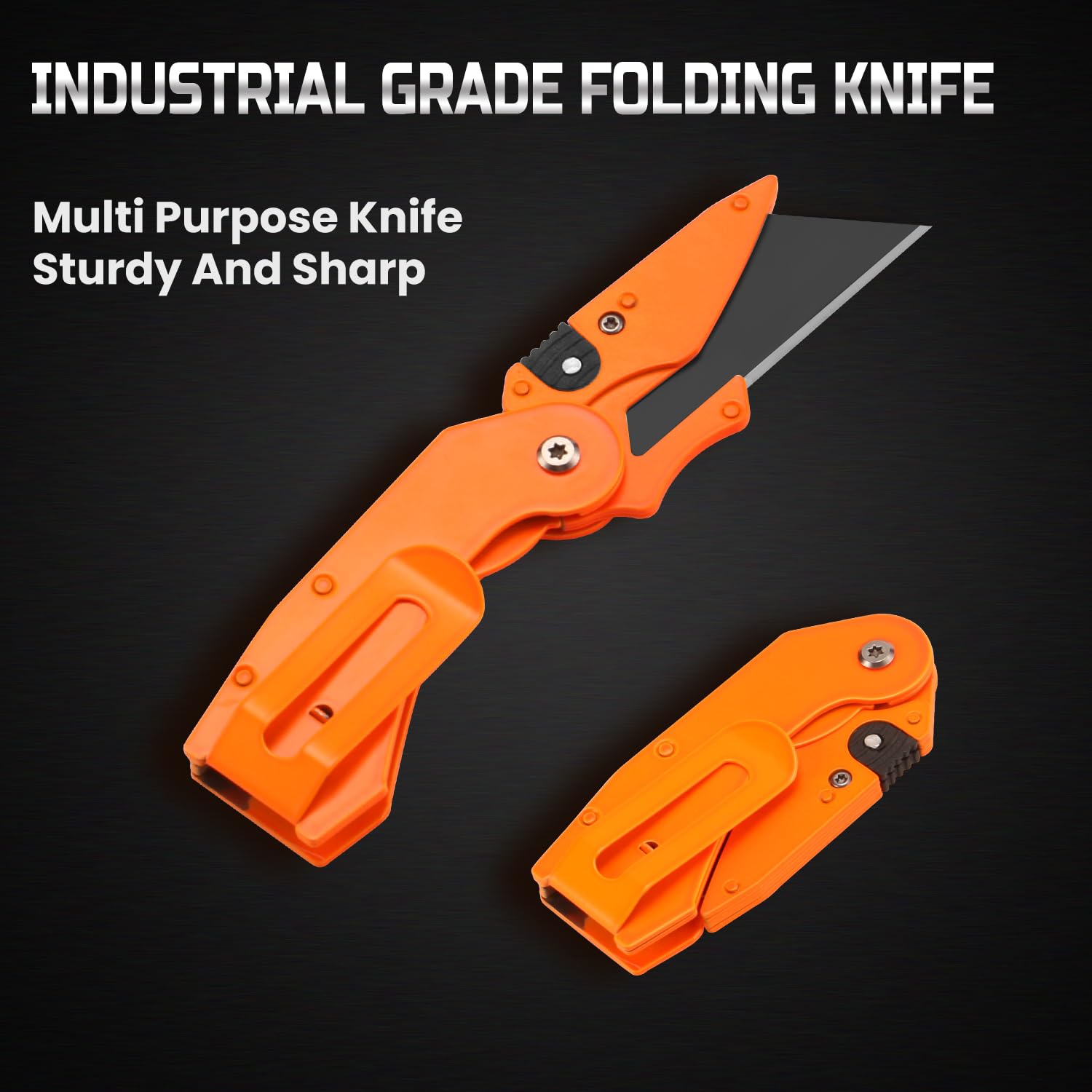 Lichamp folding knife with belt clip for easy carry on site.
