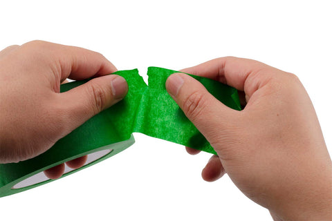 Lichamp green painter's tape 2in roll features controlled unwind for easy handling.