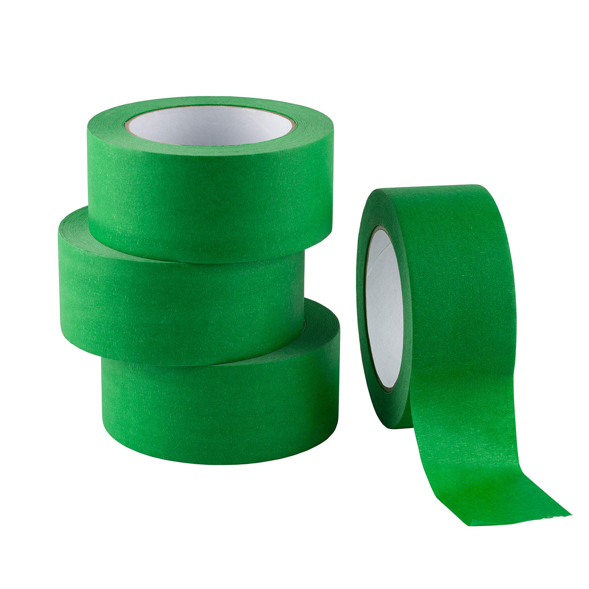 Lichamp green painter's tape 2in roll applied to wall edge for sharp lines and residue-free removal.