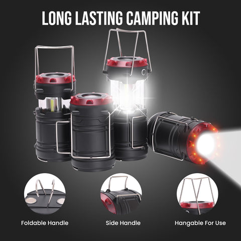 Lichamp lantern hangs easily for campsite illumination and prep setups.