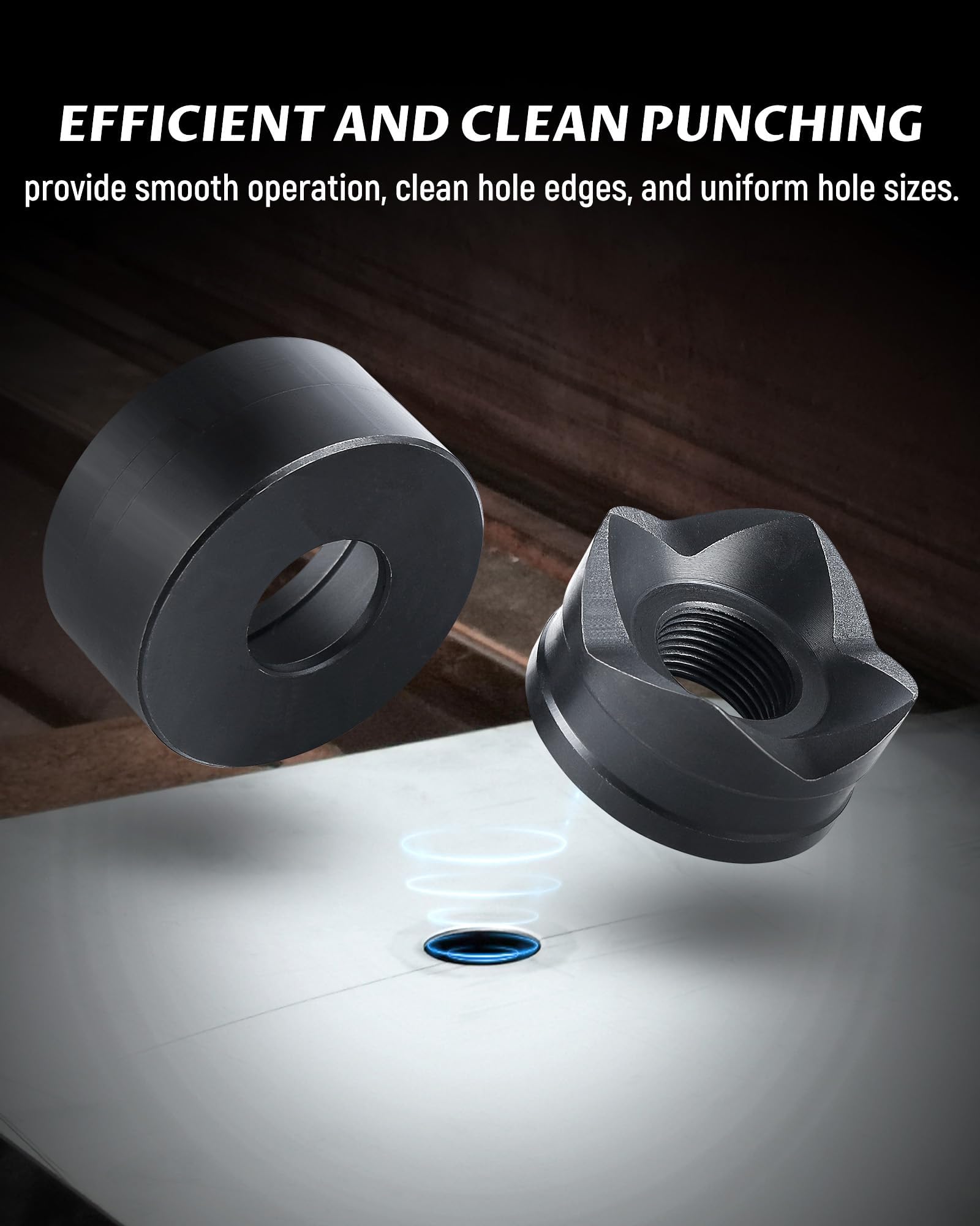Lichamp 3/4 inch die creates precise holes in copper or aluminum