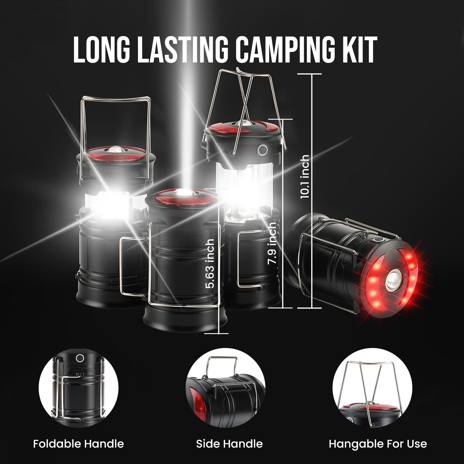 Lichamp red-warning SOS mode helps signal for help during emergencies