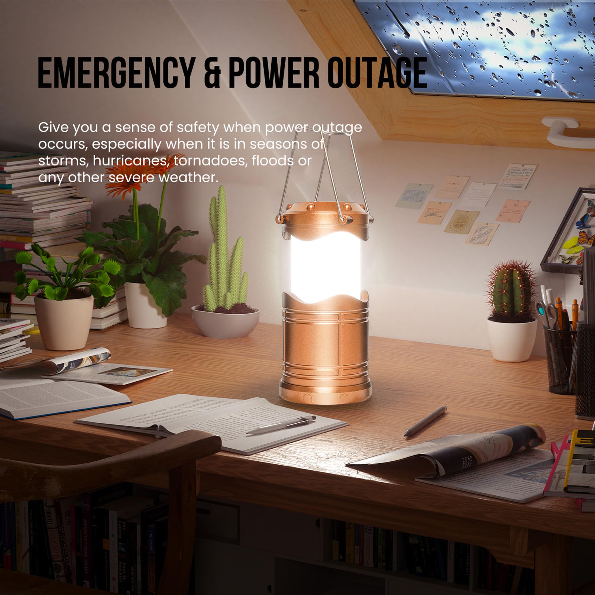 Lichamp LED lantern 360-degree illumination showcased for versatile campsite lighting.