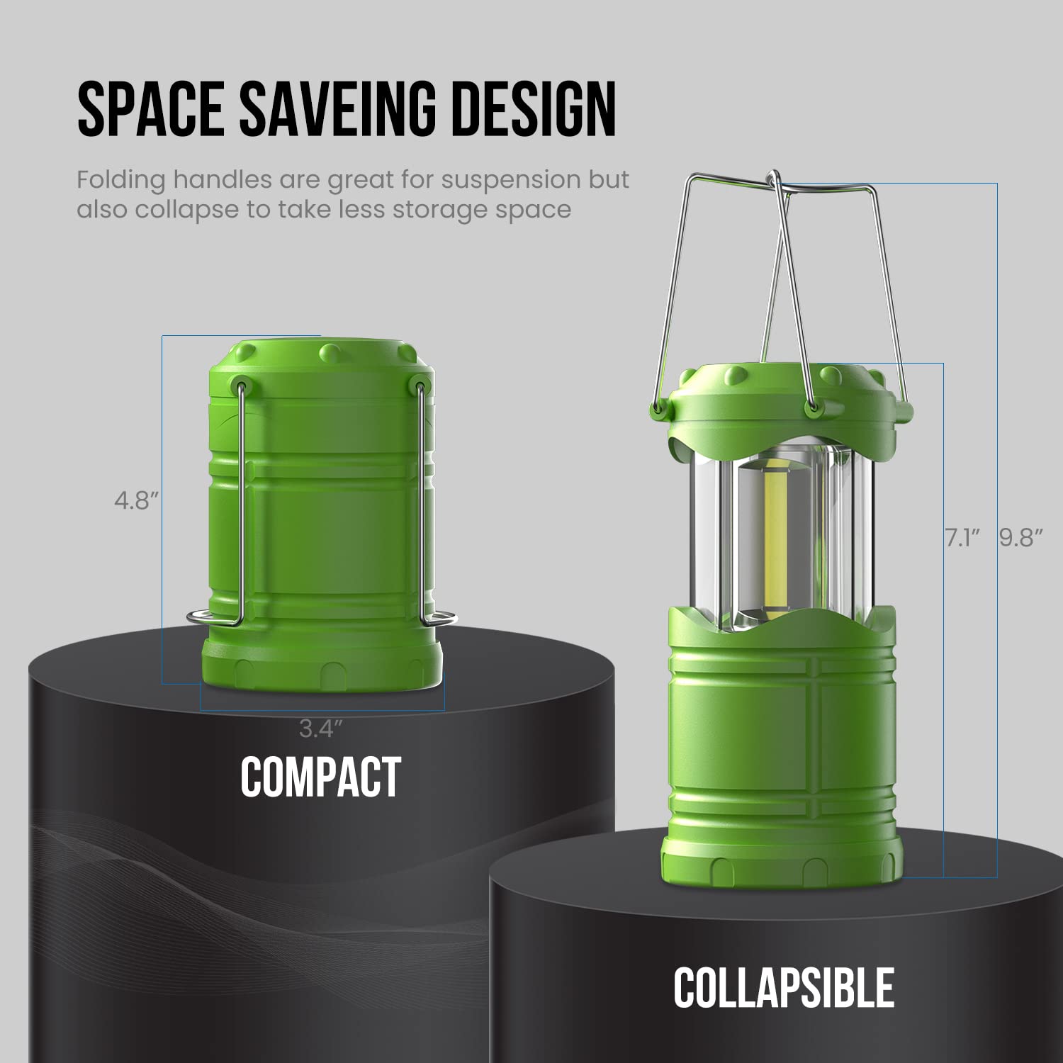 Lichamp LED camping lantern with 360-degree lighting for even coverage