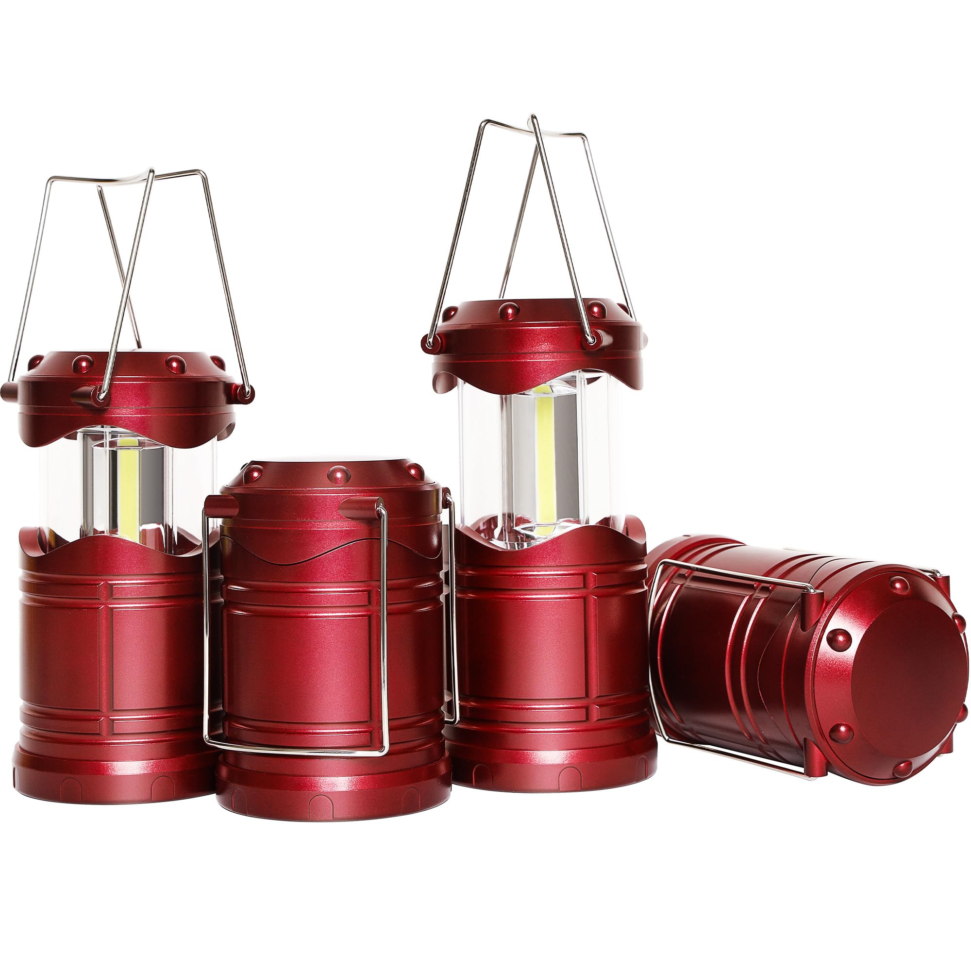 Lichamp LED Camping Lantern 4-pack collapsible for easy storage and transport.