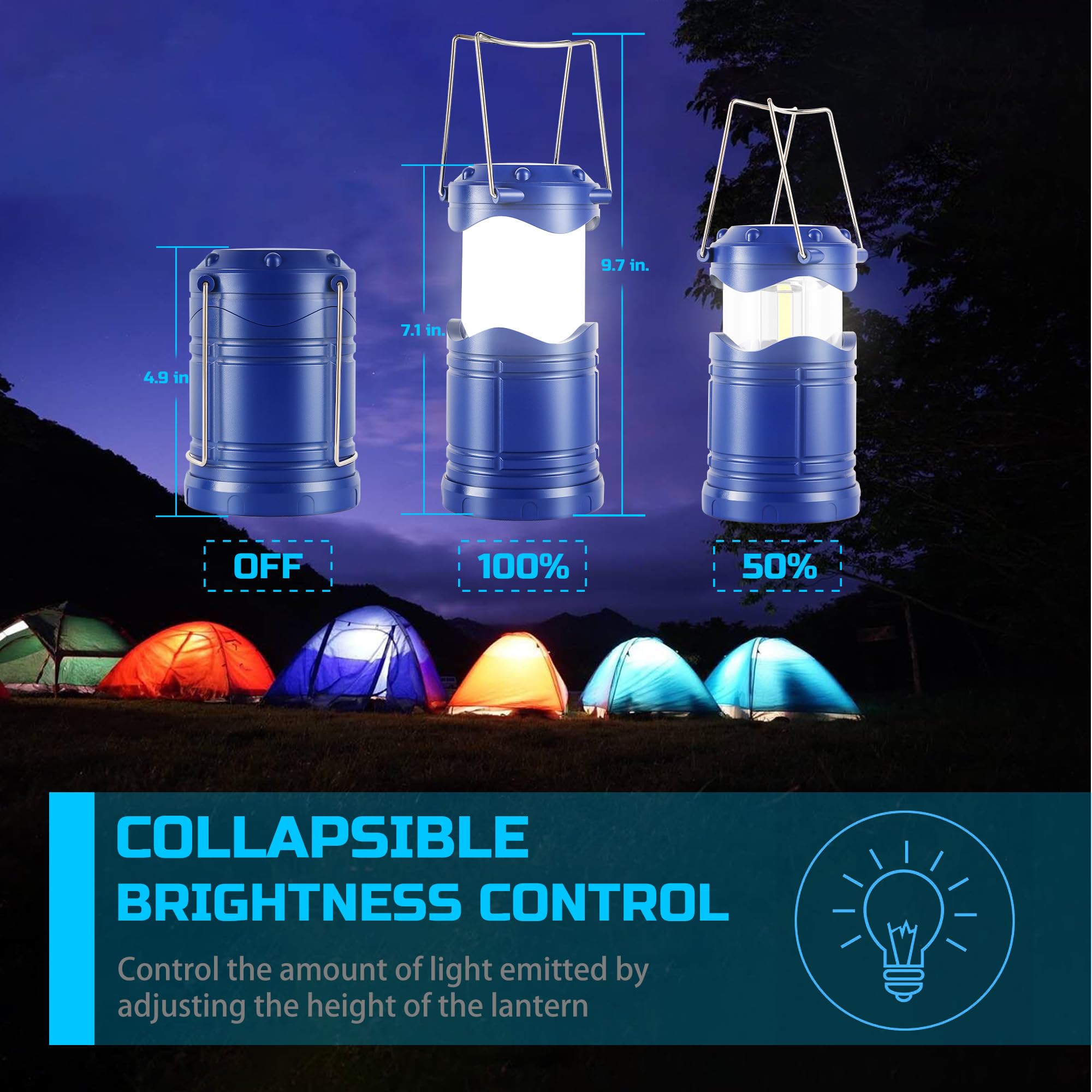 Lichamp LED camping lantern battery-powered source for outages.