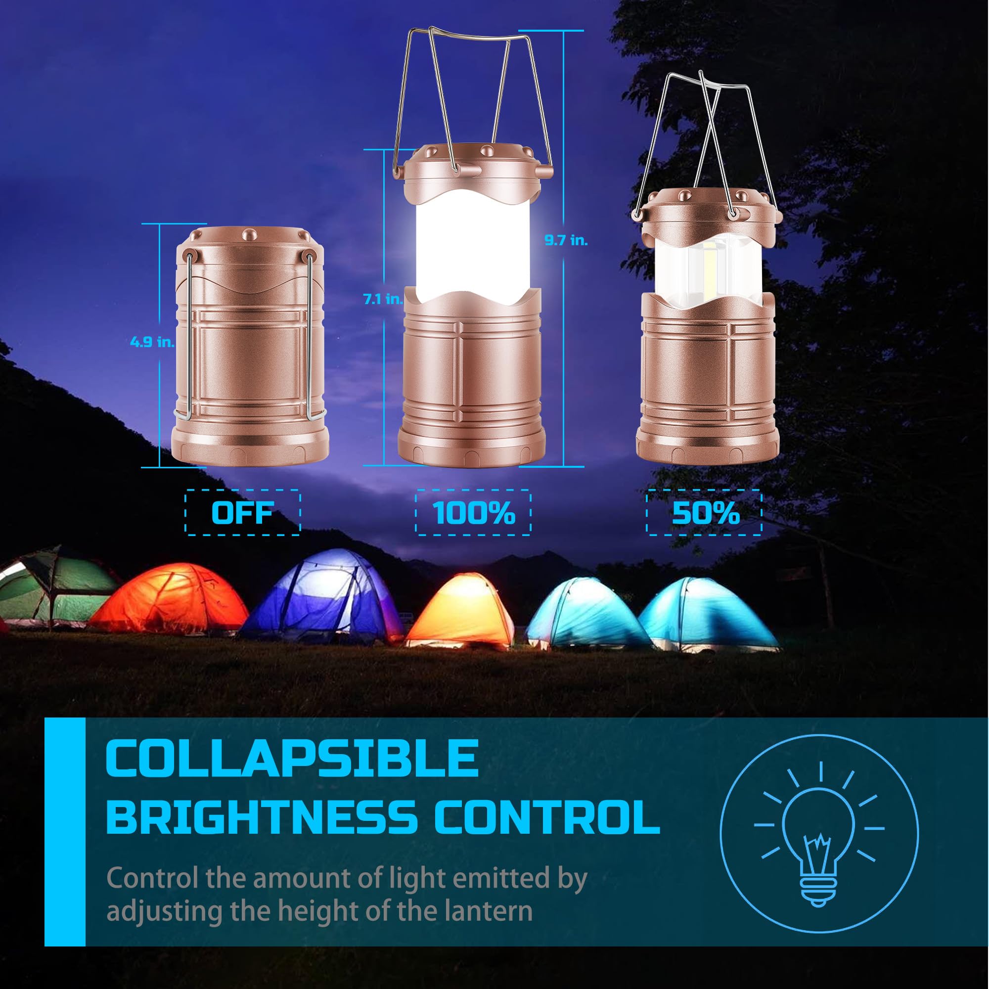 Lichamp lantern with hanging handle for easy tent or shelter illumination.