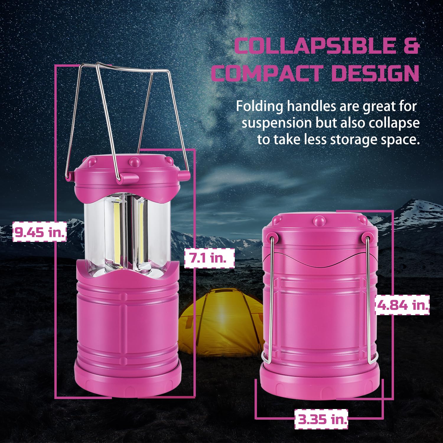 Lichamp LED lantern in collapsible design for easy storage