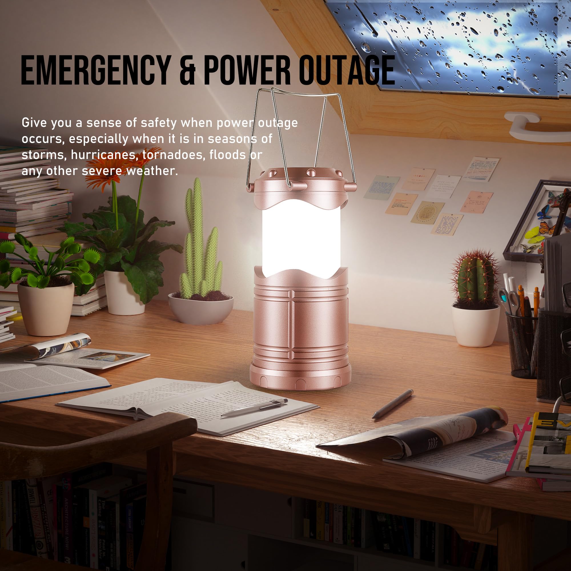 Lichamp lantern collapsible design saves space for travel and storage.