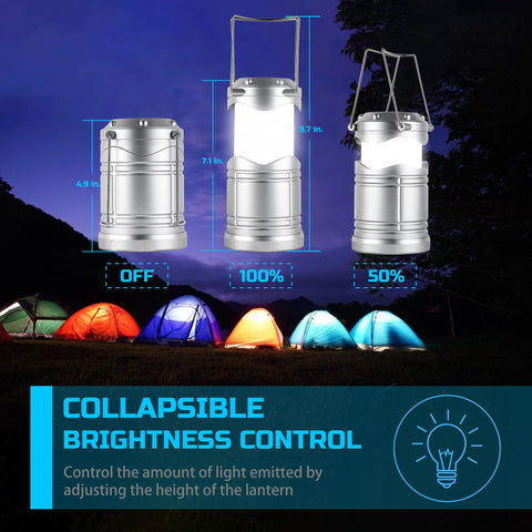 Lichamp lantern in collapsible design for compact storage