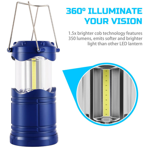 Lichamp LED camping lantern collapsible hanging design for versatile mounting.