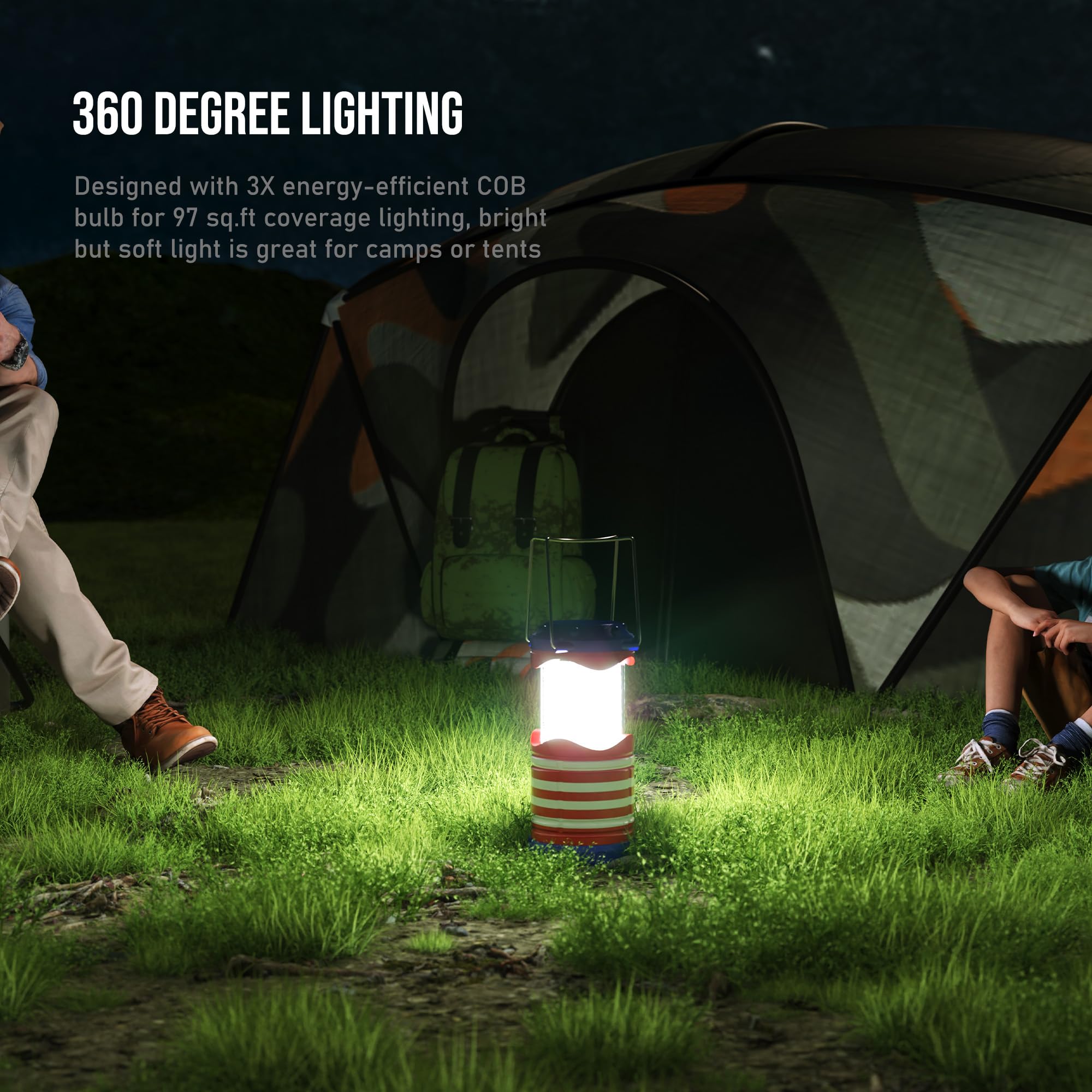 Lichamp lantern folded-collapsible shows compact storage and portability for travel.
