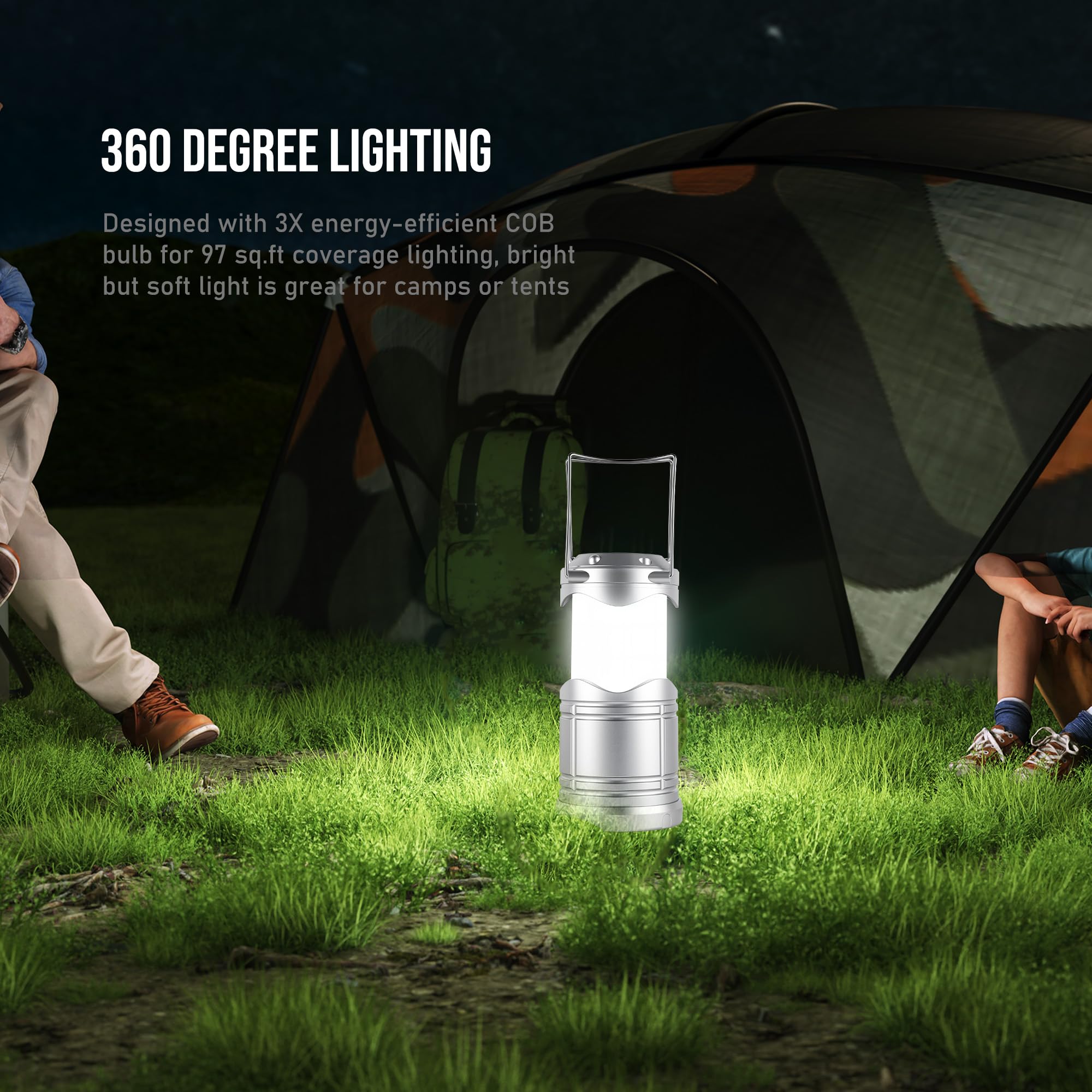 Lichamp lantern with rugged military-grade body ready for outdoor use